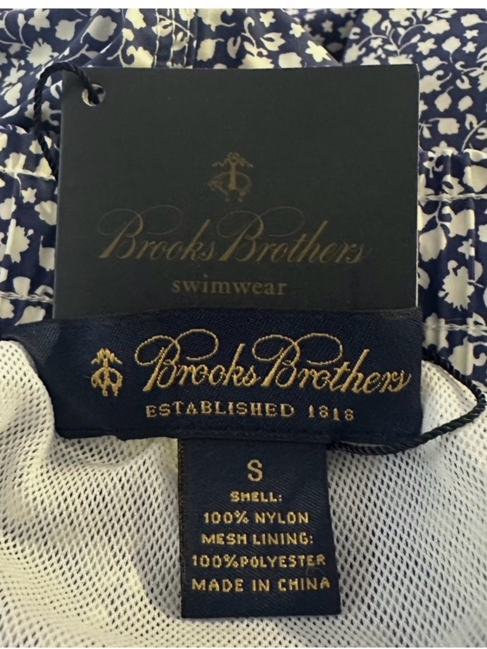 Brooks Brothers Blue and White Swim Trunks - Picture 4 of 4